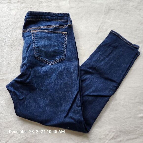 JCP Jeans Women 33/16 Blue Denim Skinny Ankle Stretch Mid Rise Dark Wash 5 Pocke - Picture 7 of 7